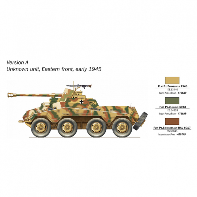 Tank Sd.Kfz. 234/4  - 1/72 - ITALERI 7047