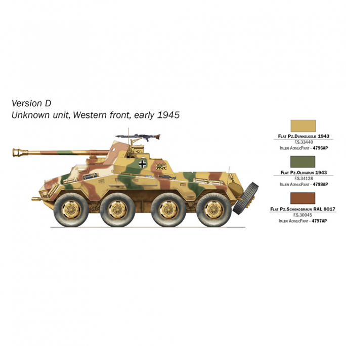 Tank Sd.Kfz. 234/4  - 1/72 - ITALERI 7047