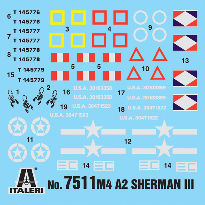 Char M4A2 Sherman III maquette à monter-1/72-ITALERI 7511