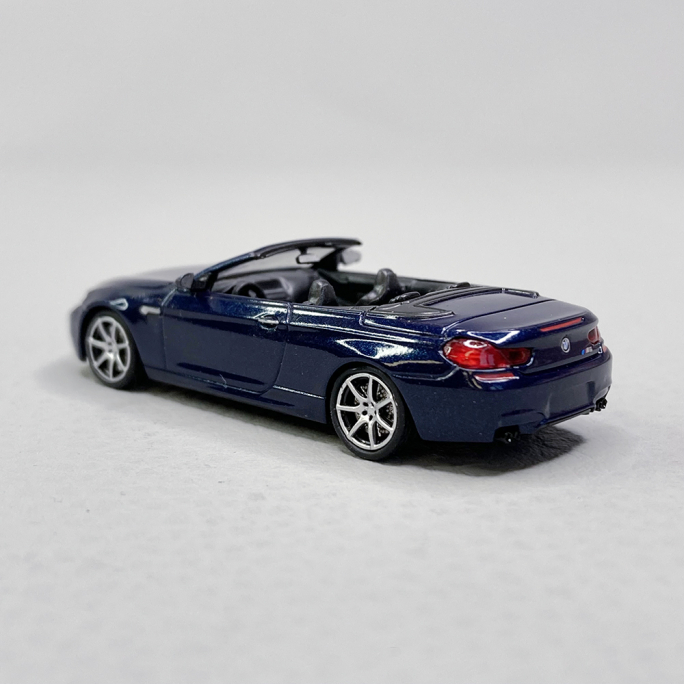 BMW M6 Cabriolet 2015 Bleu métal - MINICHAMPS 870 027330 - HO 1/87