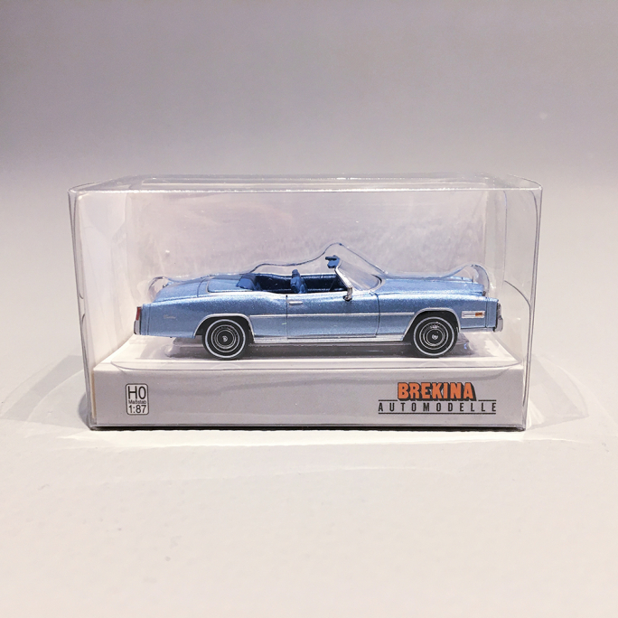 Cadillac Eldorado 1976, Convertible, Bleu métal - BREKINA 19753 - HO 1/87