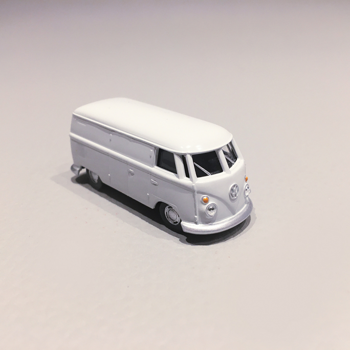 Volkswagen Combi T1 Tolé Gris Clair - HERPA 90469003 - 1/87