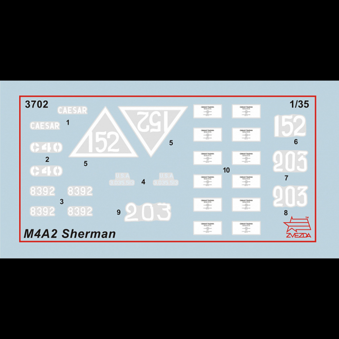 Tank M4A2 Sherman 75mm - 1/35 - ZVEZDA 3702