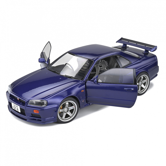 Nissan Skyline R34 GTR, "Midnight Purple", 1999 - SOLIDO S1804303 - 1/18