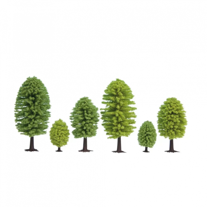 Arbres feuillus 10 pièces 6.5 - 11 cm de haut - NOCH 26402 - HO 1/87