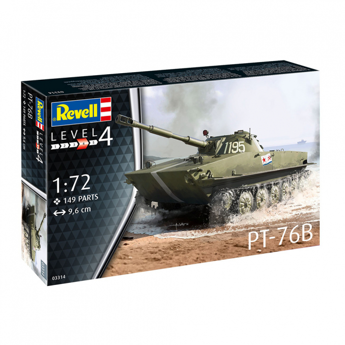 Char / Tank Amphibie Soviétique PT-76 - REVELL 3314 - 1/72