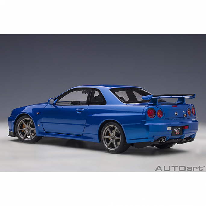 Nissan Skyline GTR-R34, Bayside Blue - AUTOART 77408 - 1/18