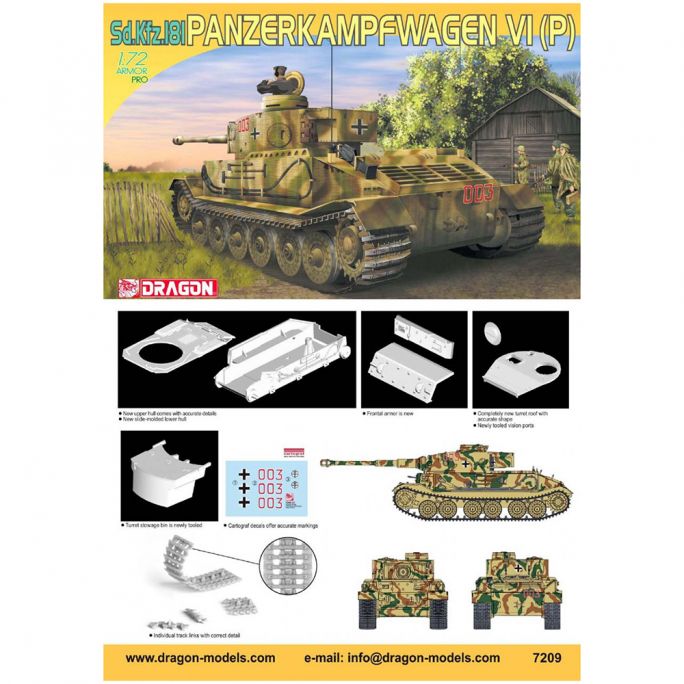 Tank Panzerkampfwagen IV (P) - DRAGON 7209 - 1/72