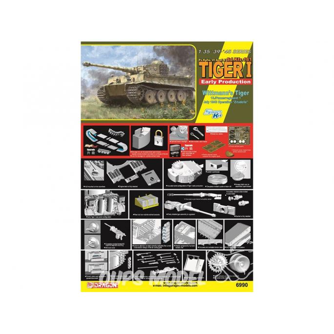 Tiger I Early Production Wittmann's Tiger 13 - DRAGON 6990 - 1/35