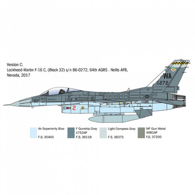 F-16C Fighting Falcon  - ITALERI 2825 - 1/48