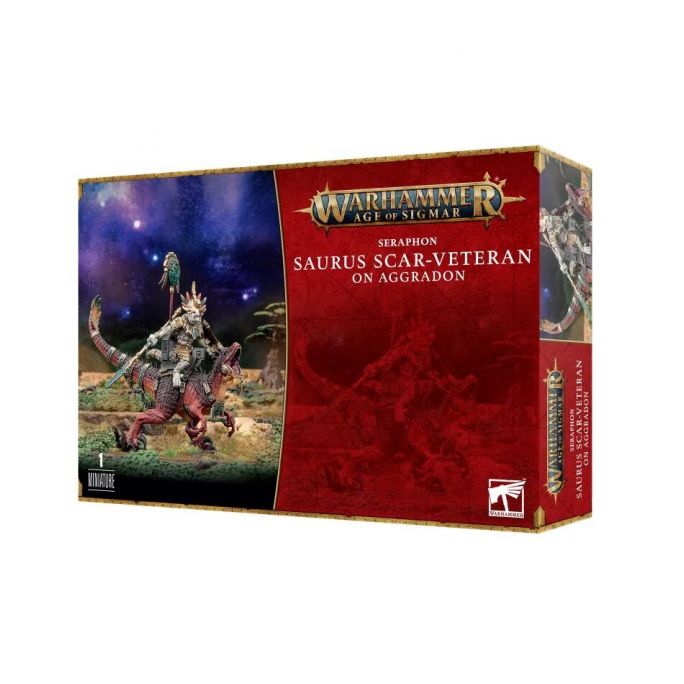 Warhammer Age of Sigmar : Vétéran Scarifié Saurus sur Aggradon - WARHAMMER 88-24