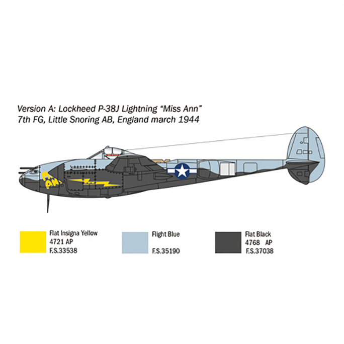 Chasseur P-38J Lightning - ITALERI 1446 - 1/72