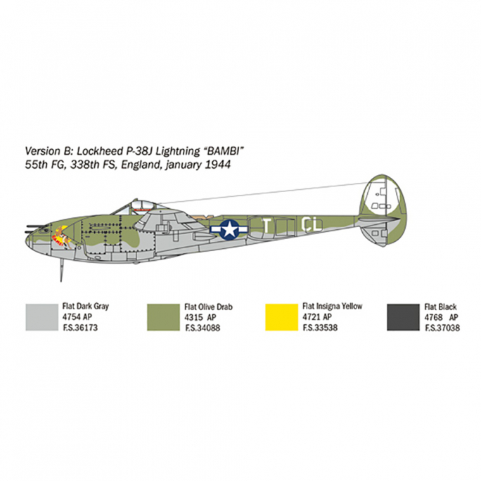 Chasseur P-38J Lightning - ITALERI 1446 - 1/72