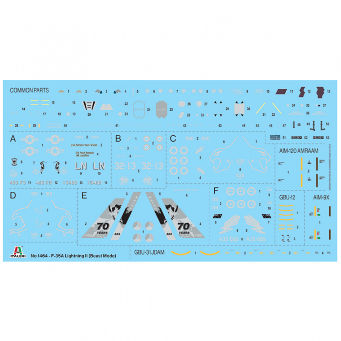 F-35A LIGHTNING II CTOL version (Beast Mode) - ITALERI 1464 - 1/72