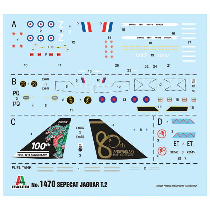 Jaguar T.2 R.A.F. Trainer - ITALERI 1470 - 1/72