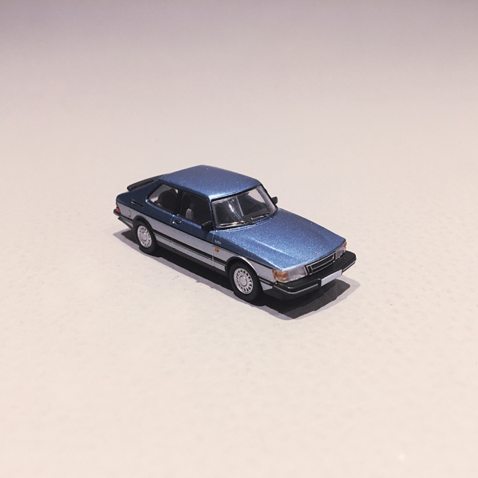 SAAB 900 Turbo Bi-Ton Bleu/Gris - PCX870651 - HO 1/87