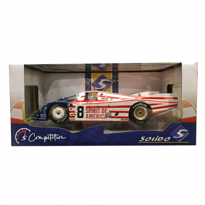 Porsche 956 LH, "Spirit of America", 24h du Mans 1986 - SOLIDO S1805503 - 1/18