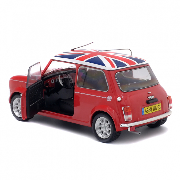 Mini Cooper "Sport", Rouge et Drapeau Anglais, 1997 - SOLIDO S1800604 - 1/18