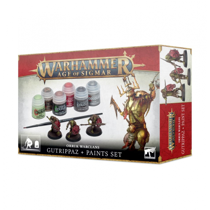 Warhammer Age of Sigmar : Orruk Warclans Gutrippaz + peintures - WARHAMMER 60-09