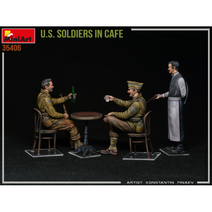 Soldats Américains au Café - MINIART 35406 - 1/35