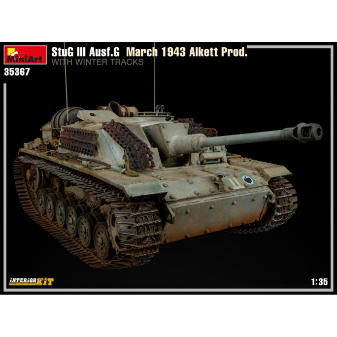 Tank StuG III Ausf. G, 1943, Chenilles hiver, Kit intérieur - MINIART 35367 - 1/35