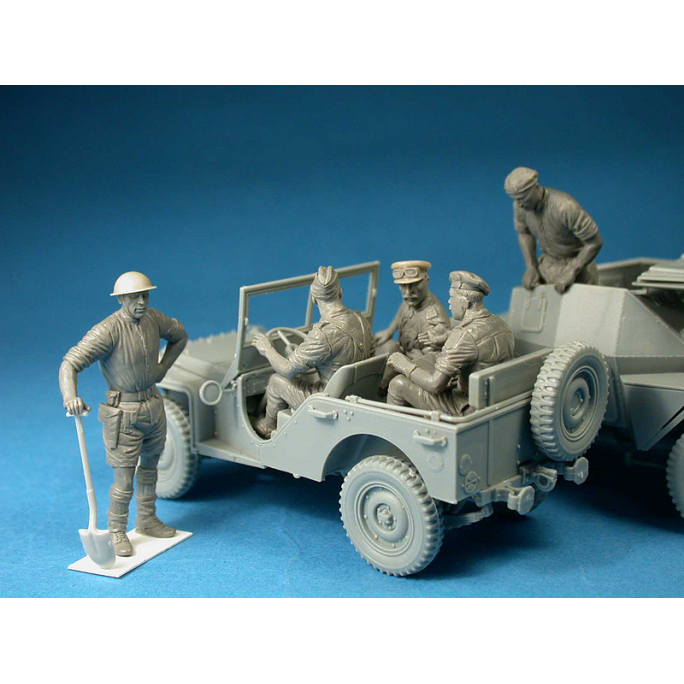 Figurines équipage de JEEP (Britannique) - MINIART 35058 - 1/35