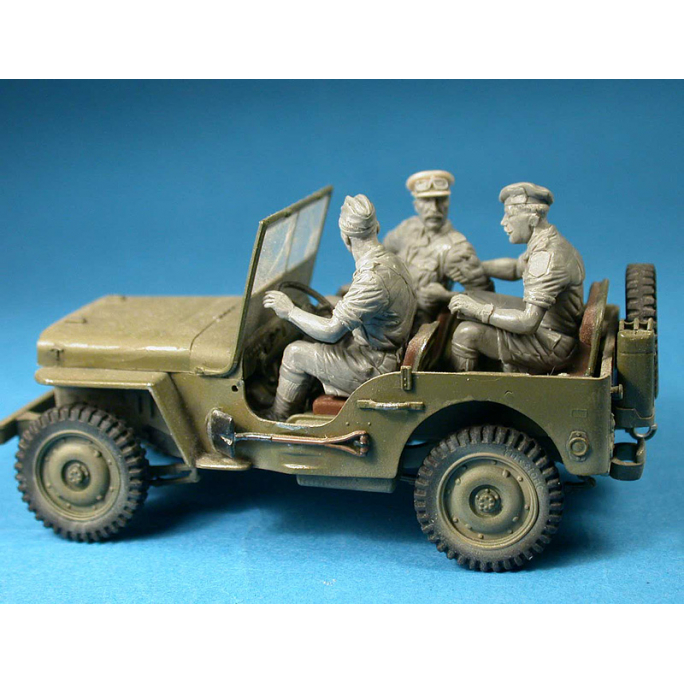 Figurines équipage de JEEP (Britannique) - MINIART 35058 - 1/35