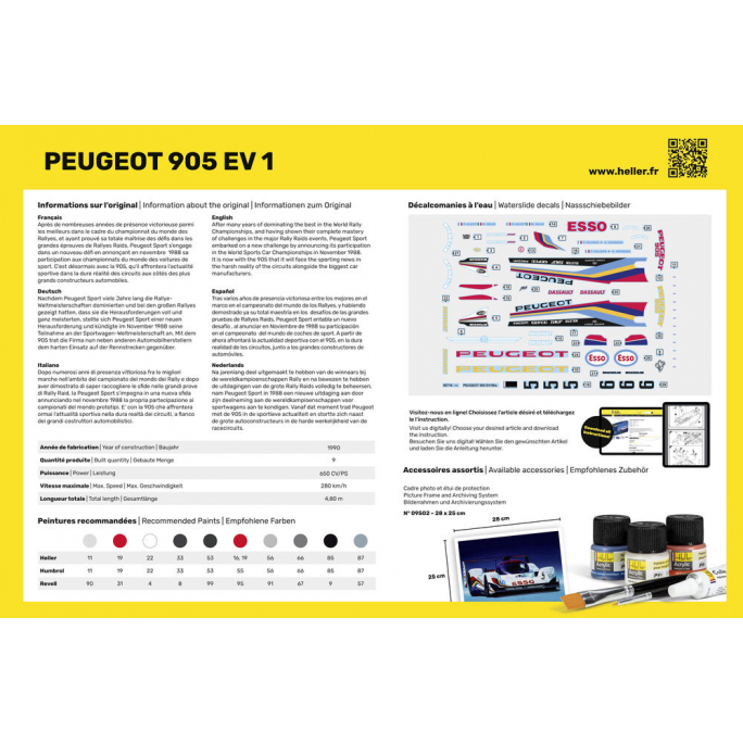 Peugeot 905 Evo 1 1991 - HELLER 80718 - 1/24