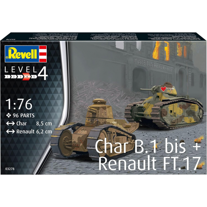 Char B1 bis Renault FT.17  - 1/76 - REVELL 3278