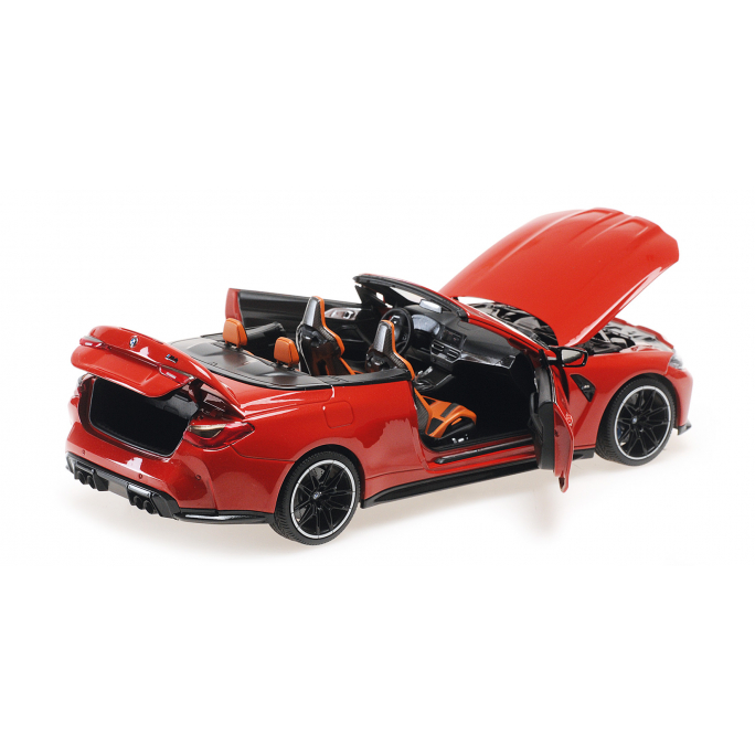 BMW M4 Cabriolet, Rouge Métal, 2020 - MINICHAMPS 110021030 - 1/18