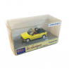 Peugeot 205 cabriolet jaune genet, avec conducteur - SAI 1637 - 1/87