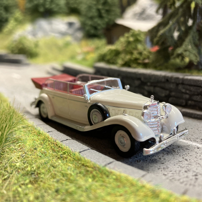 Mercedes Benz 770K décapotable, blanche - Brekina 21054 - 1/87