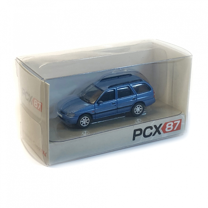 Ford Escort MK VII Tumier "break", bleu métallisé - PCX 870465 - HO 1/87