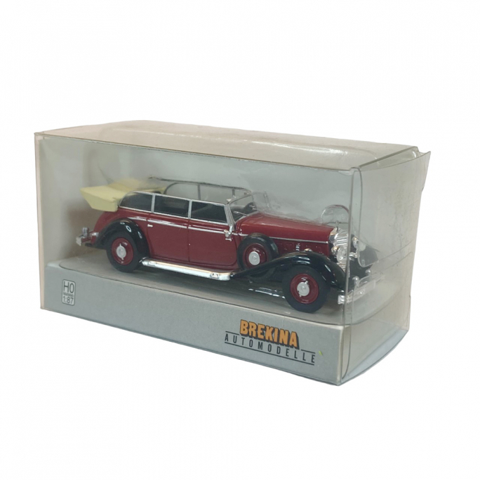 Mercedes Benz 770 K cabriolet, bordeaux / noir - Brekina 21051 - 1/87