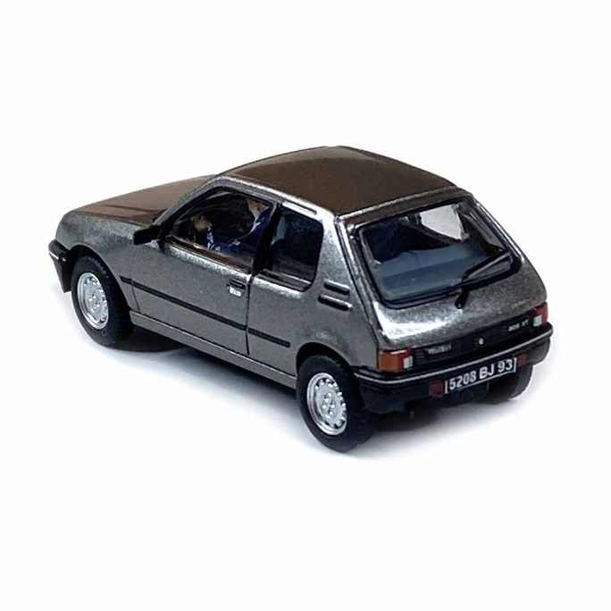 Peugeot 205 XT, Gris Winchester avec personnages - SAI / PCX87 1635 - 1/87