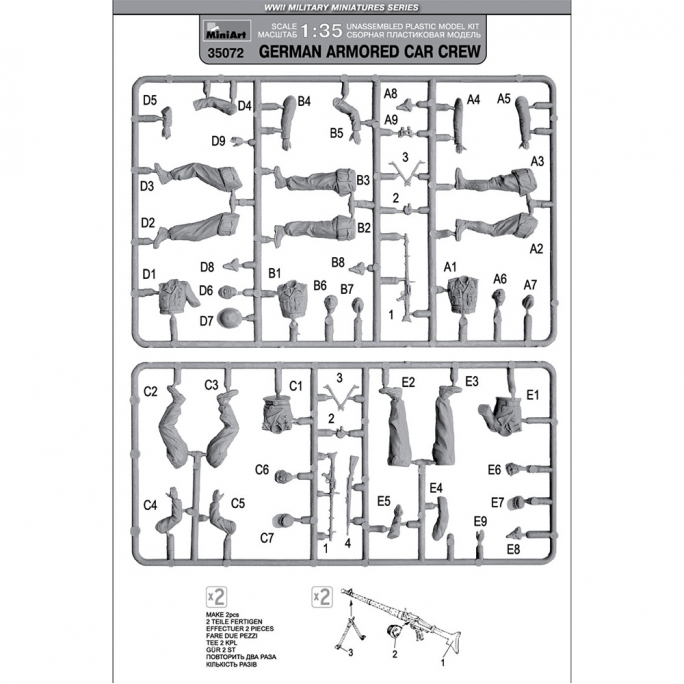 Equipe automobile Allemande (German Armored Car Crew) - Série WWII Military Miniatures - MINIART 35072 - 1/35