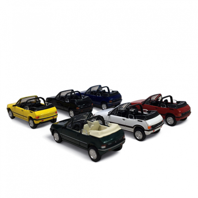 Coffret 6 Peugeot 205 cabriolets - SAI 6320 - 1/87