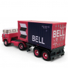 Camion Scania LB76 semi-remorque porte conteneurs, Rose et Bleu - Herpa 87MBS026123  - 1/87