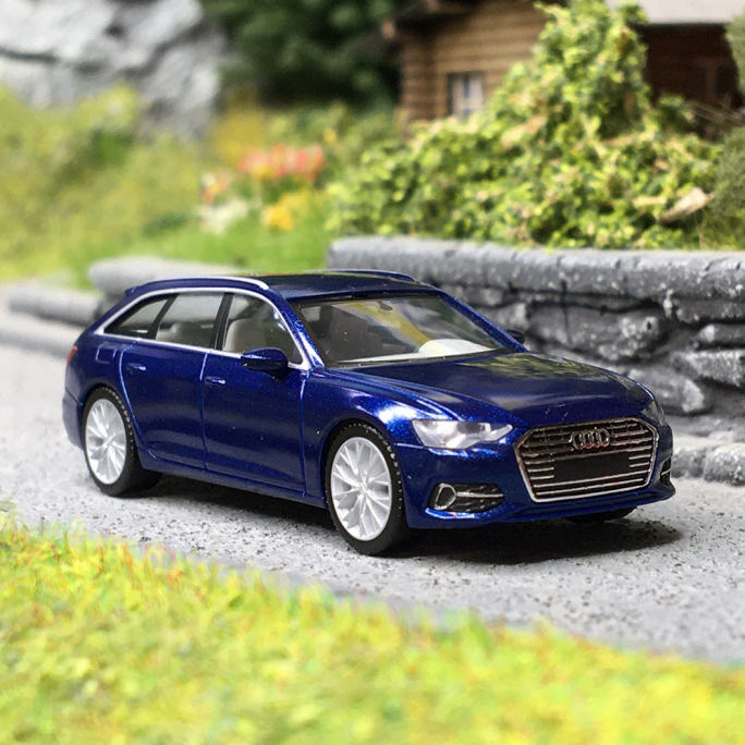 Audi A6 Avant, Bleu - Herpa 430647-004 - 1/87