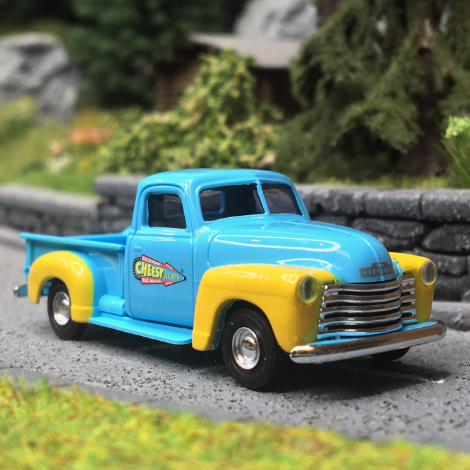 Pick Up Chevrolet "Cheesy Jane's", Bleu ciel - BUSCH 48244 - HO 1/87