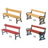 Set 12 bancs de jardin-HO-1/87-FALLER 180443