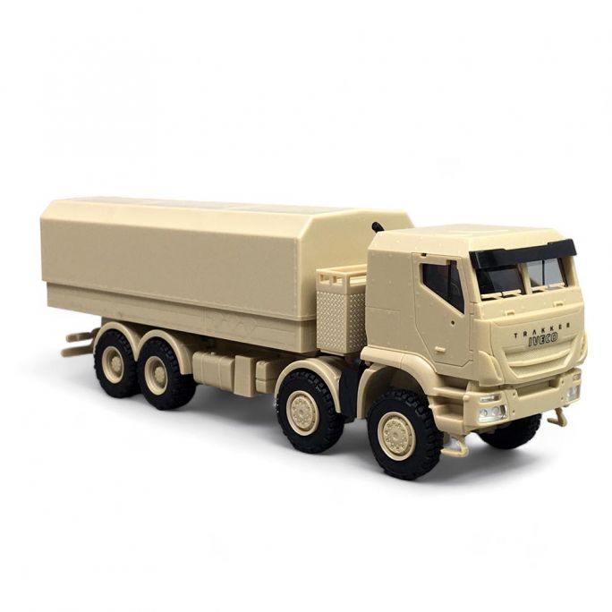 Camion plateau protégé Iveco Trakker 8x8, Beige - Herpa 746984 - 1/87