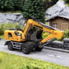 Liebherr A 920 Litronic Pelle à pneus, Blanc et jaune - Herpa 314442 - 1/87