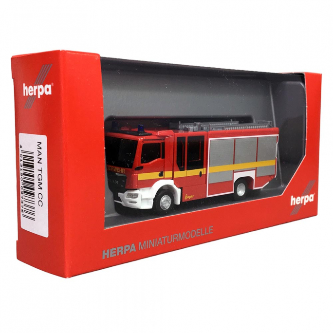 MAN TGM CC Camion de Pompiers, Rouge - Herpa 097376 - 1/87