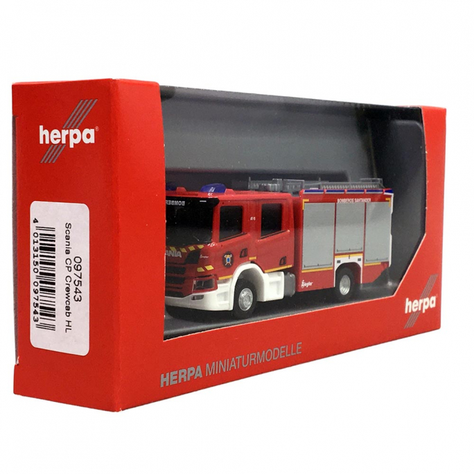 Scania CP Camion de Pompiers Espagnol, Rouge - Herpa 097543 - 1/87