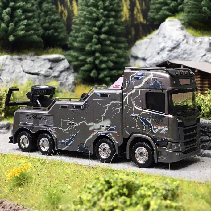 Scania dépanneuse CR 20 H bison de Martini, Gris - Herpa 316583 - 1/87