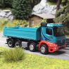 Mercedes Benz Arocs M tri-benne, 4 essieux, Bleu turquoise - Herpa 317566 - 1/87