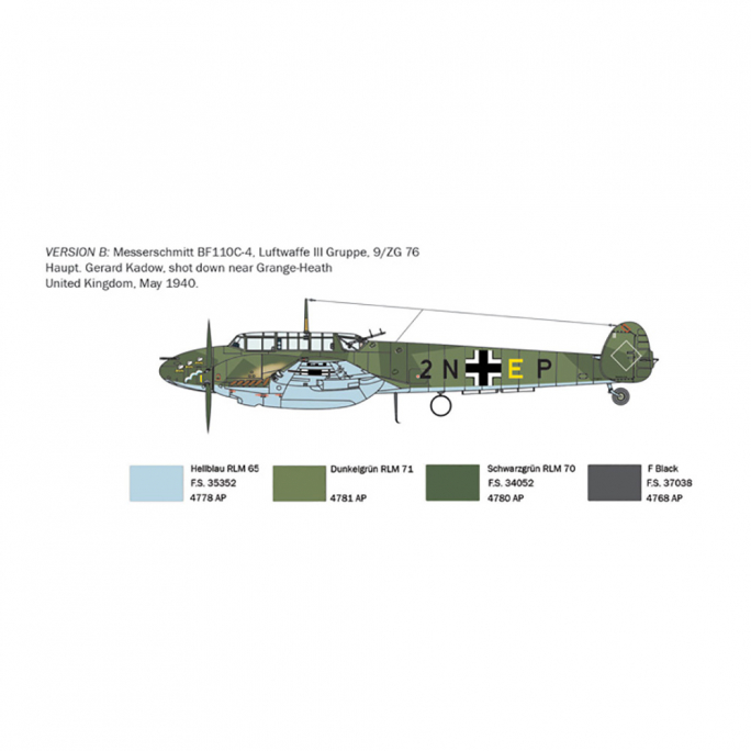 Avion BF 110 C Zerstörer - Italeri 049 - 1/72