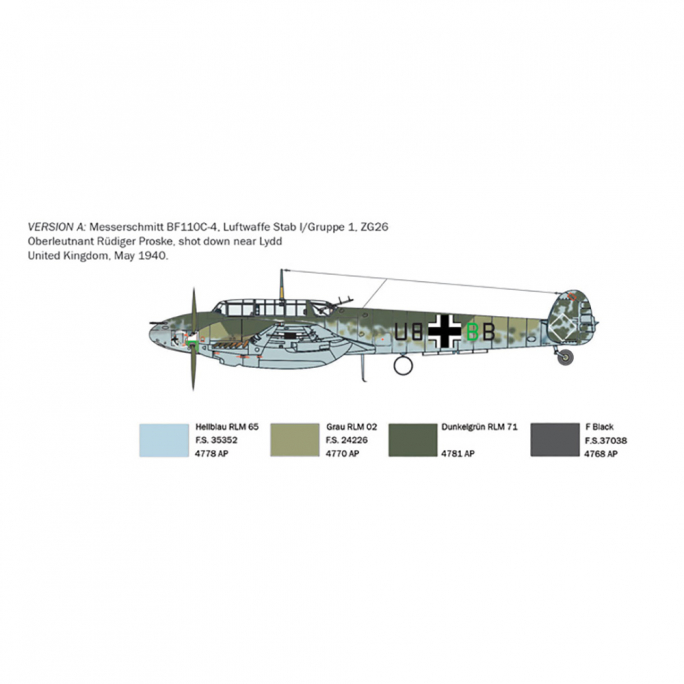 Avion BF 110 C Zerstörer - Italeri 049 - 1/72