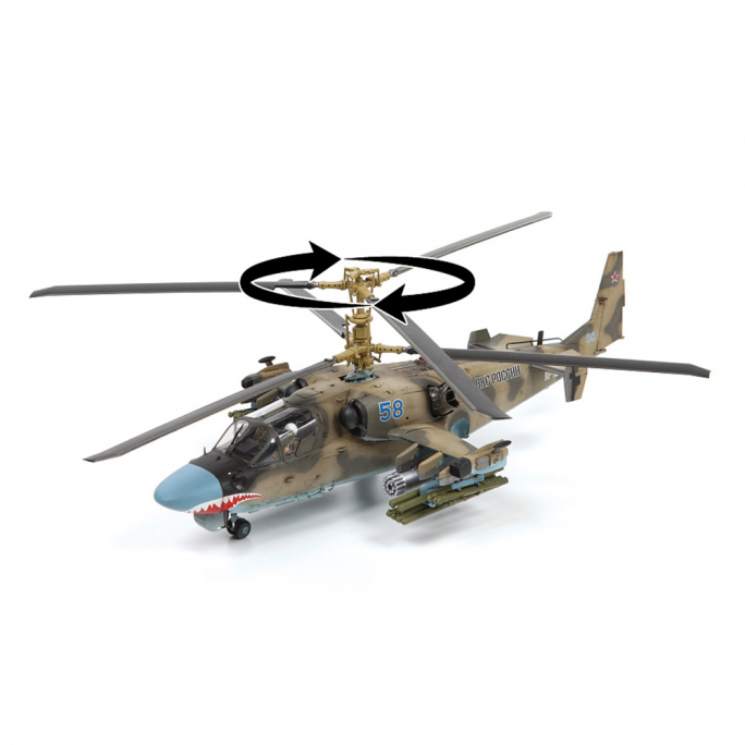 Hélicoptère russe de combat KA-52 "Alligator" - ZVEZDA 4830 - 1/48